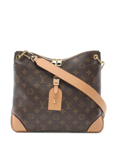 Pre-owned Louis Vuitton 2021 Odeon Mm Monogram Shoulder Bag In Brown