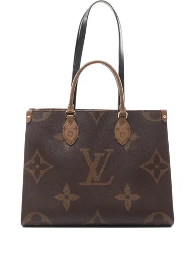 Pre-owned Louis Vuitton 2021 On-the-go Mm Handbag In Brown