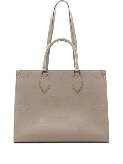 Pre-owned Louis Vuitton 2021 On-the-go Mm Monogram Shoulder Bag In Neutral