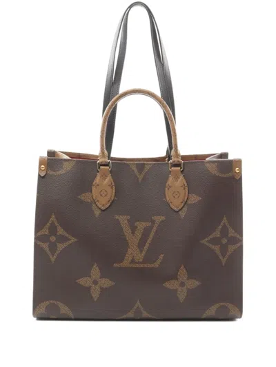 Pre-owned Louis Vuitton 2021 On-the-go Mm Shoulder Bag In Brown
