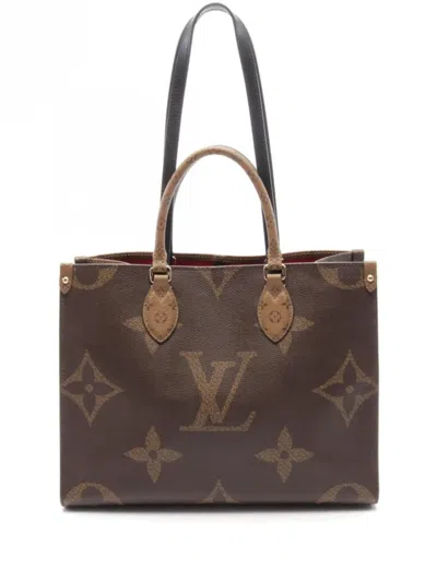 Pre-owned Louis Vuitton 2021 On The Go Mm Tote Bag In 褐色