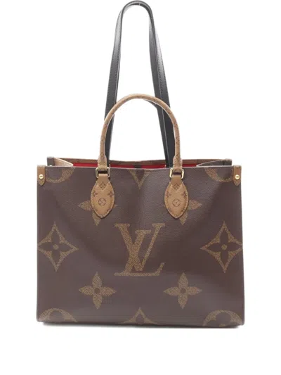 Pre-owned Louis Vuitton 2021 On-the-go Mm Tote Bag In Brown