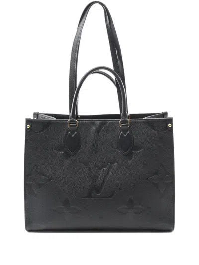 Pre-owned Louis Vuitton 2021 On-the-go Monogram Empreinte Tote Bag In Black