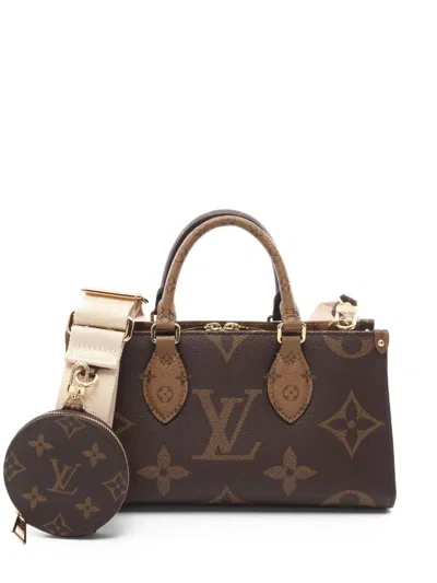 Pre-owned Louis Vuitton 2021 On The Go Two-way Handbag In Brown