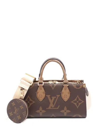 Pre-owned Louis Vuitton 2021 On The Go Two-way Handbag In Brown
