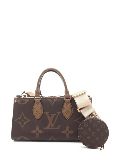 Pre-owned Louis Vuitton 2021 Onthego East West Monogram Tote Bag In Brown