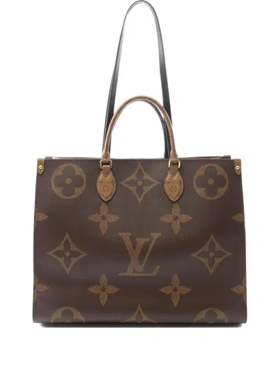 Pre-owned Louis Vuitton 2021 Onthego Gm Monogram Tote Bag In Brown