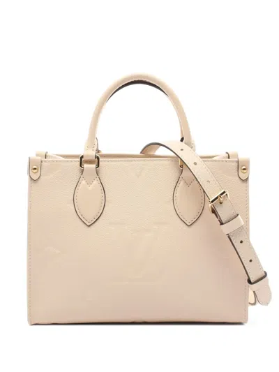 Pre-owned Louis Vuitton 2021 Onthego Pm Hand Bag In Neutrals