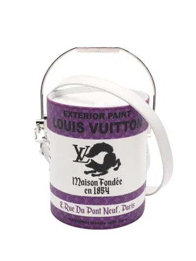 Pre-owned Louis Vuitton 2021 Paint Can Two-way Handbag In White