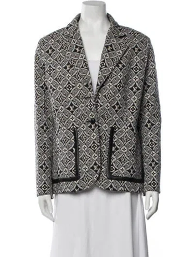 Pre-owned Louis Vuitton 2021 Patterned Blazer In Black/white