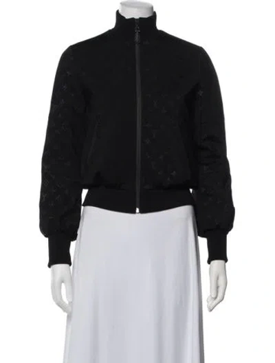 Pre-owned Louis Vuitton 2021 Patterned Bomber Jacket In Black