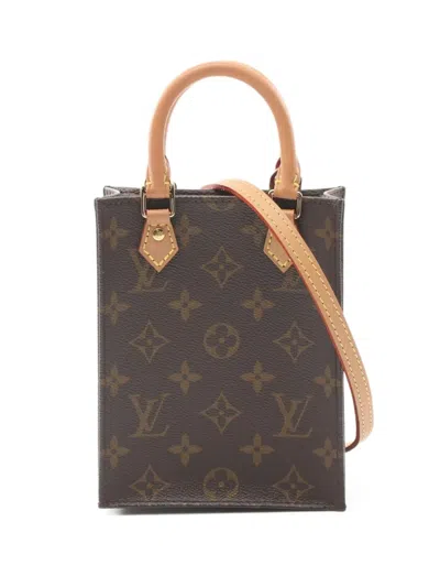 Pre-owned Louis Vuitton 2021 Petite Sac Plat Handbag In Brown