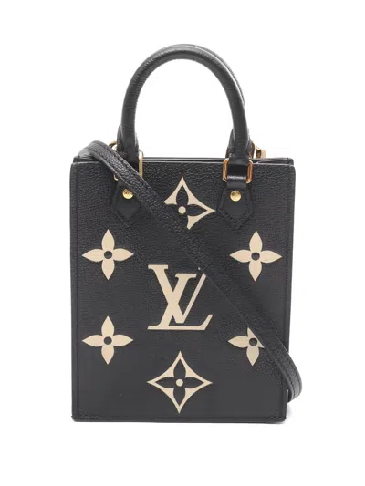 Pre-owned Louis Vuitton 2021 Petite Sac Plat Monogram Tote Bag In Black