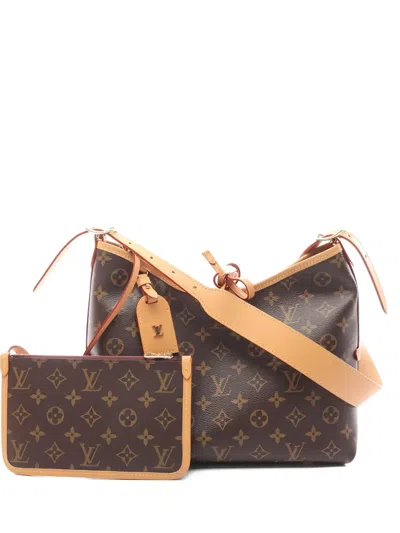 Pre-owned Louis Vuitton 2021 Pm Carryall Monogram Shoulder Bag In Brown