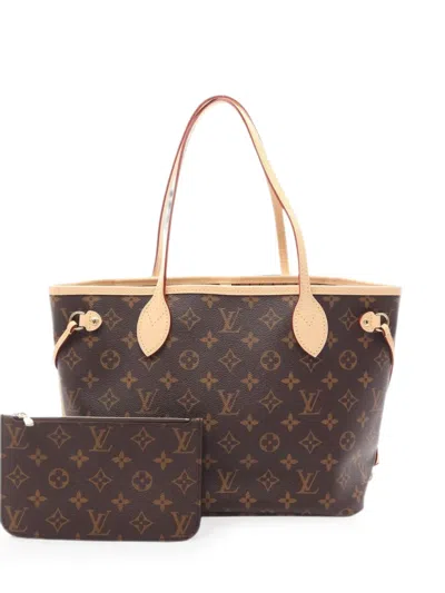 Pre-owned Louis Vuitton 2021 Pm Neverfull Monogram Tote Bag In Brown
