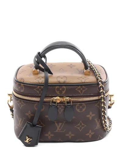 Pre-owned Louis Vuitton 2021 Pm Vanity Nv Monogram Chain-strap Tote Bag In Brown