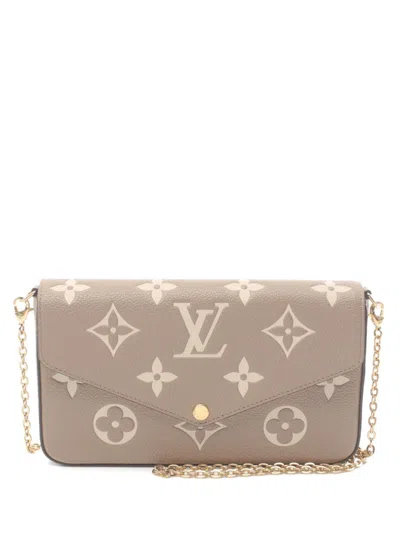 Pre-owned Louis Vuitton 2021 Pochette Félicie Clutch Bag In Neutrals
