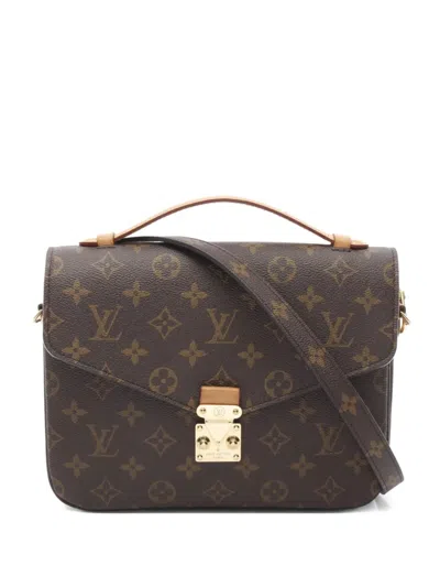 Pre-owned Louis Vuitton 2021 Pochette Metis Handbag In Brown