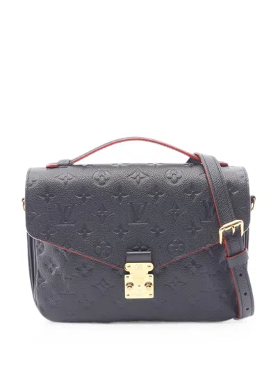 Louis Vuitton 2021 Pochette Métis Monogram Empreinte Tote Bag In Blue