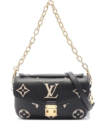 Pre-owned Louis Vuitton 2021 Pochette Métis Two-way Handbag In Black