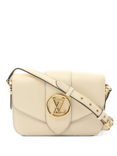 Pre-owned Louis Vuitton 2021 Pont 9 Shoulder Bag In Neutrals