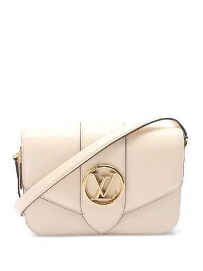 Pre-owned Louis Vuitton 2021 Pont 9 Shoulder Bag In White