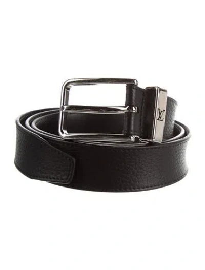 Pre-owned Louis Vuitton 2021 Pont Neuf 35mm Belt In Black