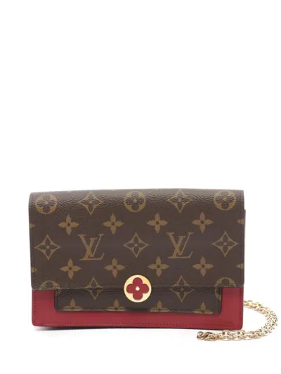 Pre-owned Louis Vuitton 2021 Portefeuil Flor Shoulder Bag In Brown