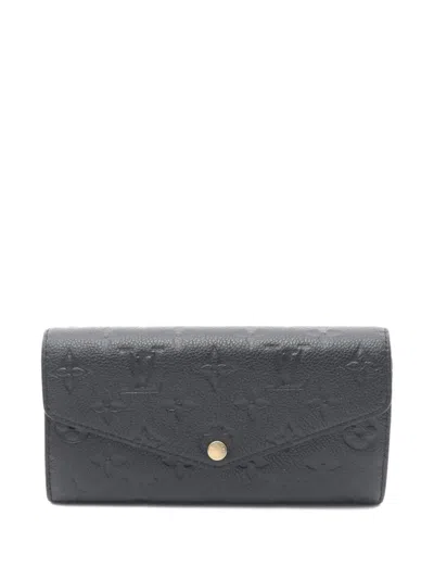 Pre-owned Louis Vuitton 2021 Portefeuil Leather Wallet In Black