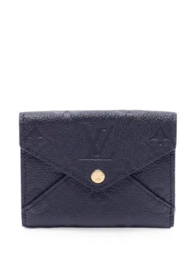 Pre-owned Louis Vuitton 2021 Portefeuille Céleste Tri-fold Wallet In Black
