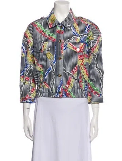 Pre-owned Louis Vuitton 2021 Printed Jacket W/ Tags In Blue