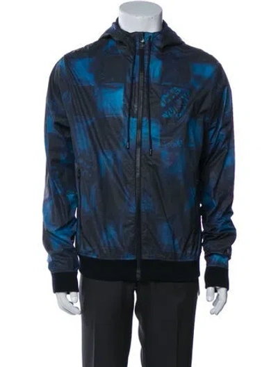 Pre-owned Louis Vuitton 2021 Printed Windbreaker In Blue
