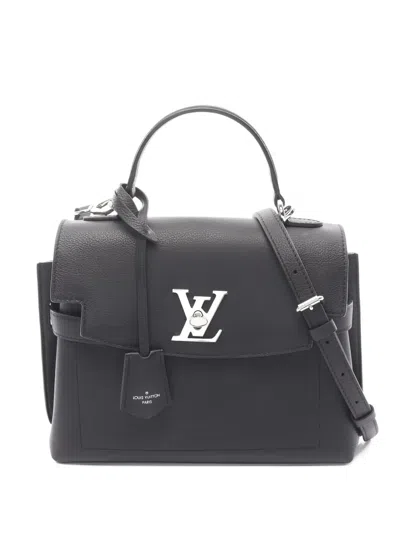 Pre-owned Louis Vuitton 2021 Rock Me Ever Bb Logo-plaque Tote Bag In Black