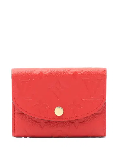 Pre-owned Louis Vuitton 2021 Rosalie Bi-fold Wallet In Red