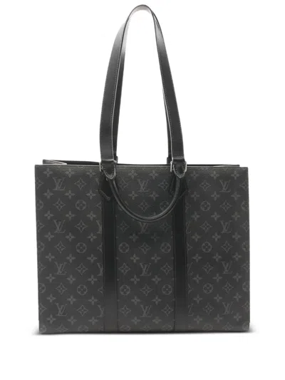 Pre-owned Louis Vuitton 2021 Sac Plat 24h Tote Bag In Black