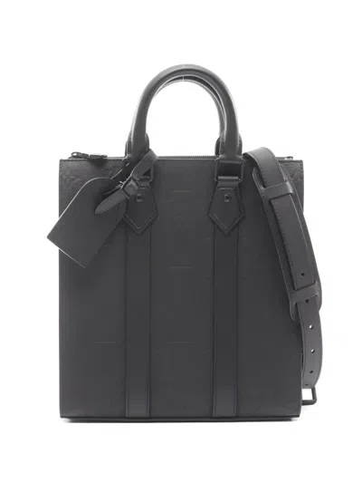 Pre-owned Louis Vuitton 2021 Sac Plat Monogram Tote Bag In Black