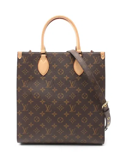 Pre-owned Louis Vuitton 2021 Sac Plat Pm Tote Bag In 褐色
