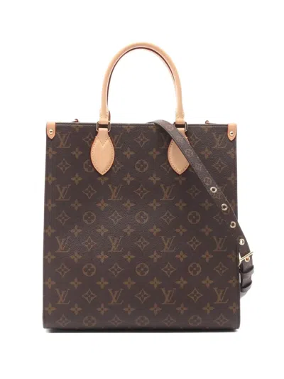 Pre-owned Louis Vuitton 2021 Sac Plat Two-way Handbag In Brown
