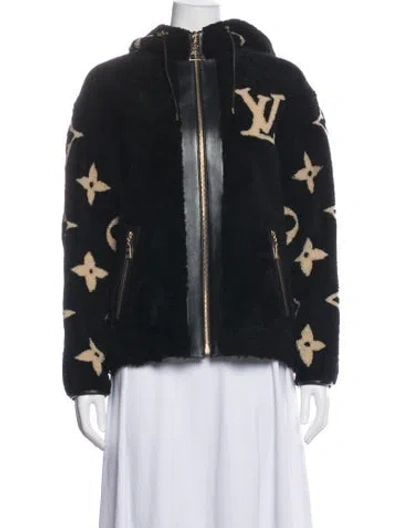 Pre-owned Louis Vuitton 2021 Shearling Jacket W/ Tags In Black