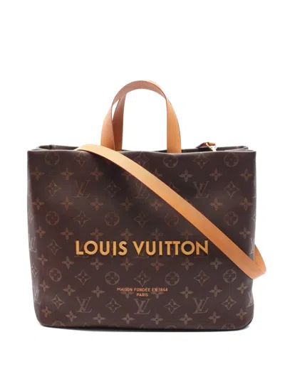 Pre-owned Louis Vuitton 2021 Shopper Tote Mm Handbag In Brown