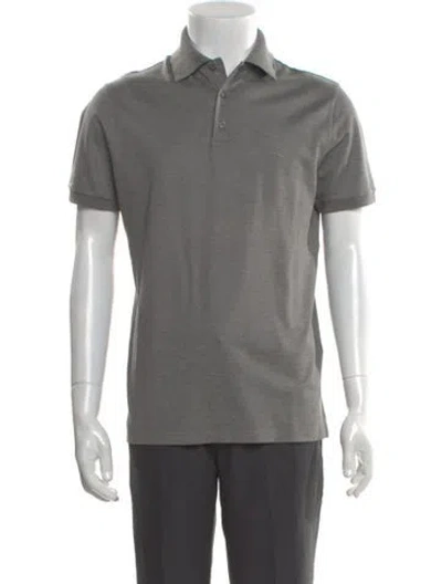 Pre-owned Louis Vuitton 2021 Signature Logo Polo Shirt In Gray