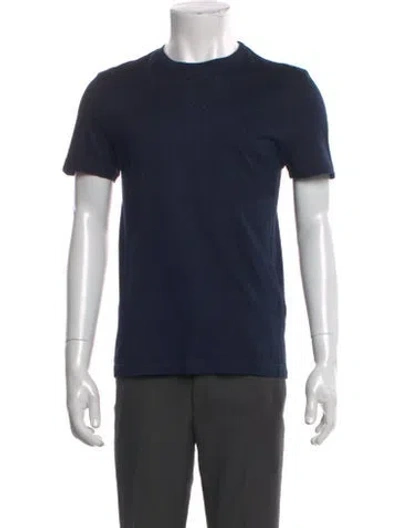 Pre-owned Louis Vuitton 2021 Signature Logo T-shirt In Blue