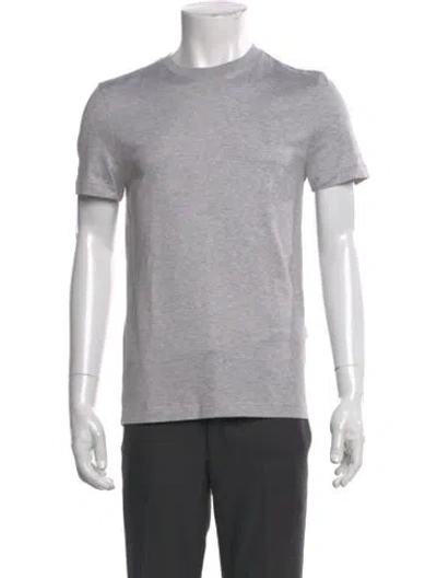 Pre-owned Louis Vuitton 2021 Signature Logo T-shirt In Gray
