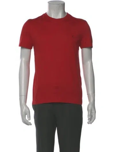 Pre-owned Louis Vuitton 2021 Signature Logo T-shirt In Red