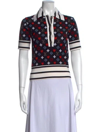Pre-owned Louis Vuitton 2021 Silk Polo In Black