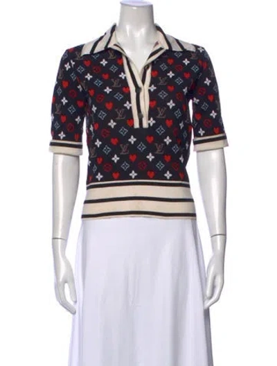 Pre-owned Louis Vuitton 2021 Silk Polo In Black