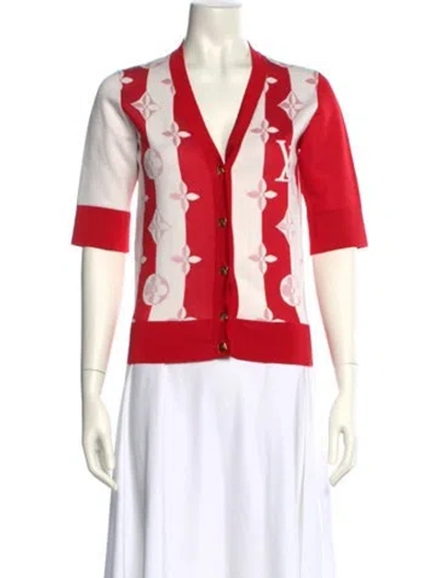 Pre-owned Louis Vuitton 2021 Silk Sweater In Red