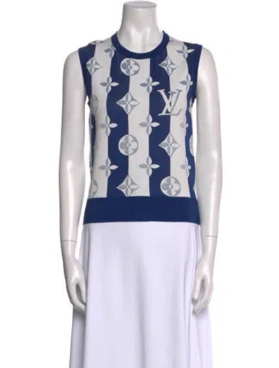 Pre-owned Louis Vuitton 2021 Silk Top In White