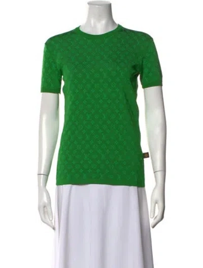 Pre-owned Louis Vuitton 2021 Silk T-shirt W/ Tags In Green