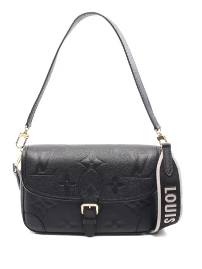 Pre-owned Louis Vuitton 2021 Small Diane Monogram Empreinte Noir Shoulder Bag In Black